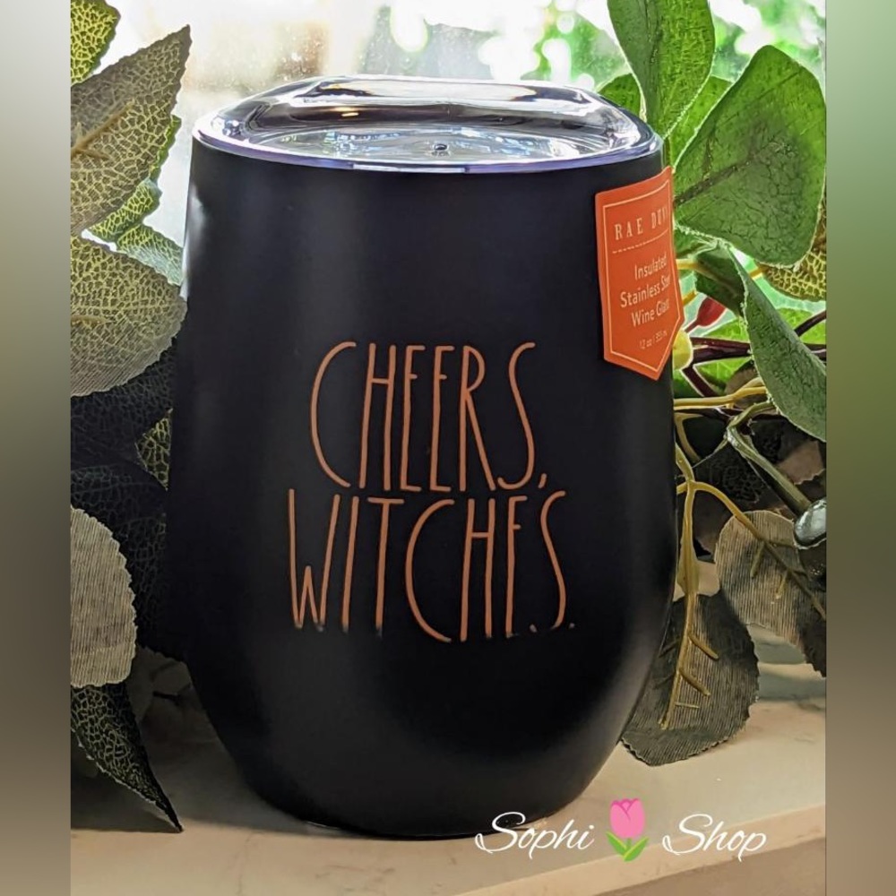 NWT Halloween Rae Dunn CHEER WITCHES insulated Wine Cup